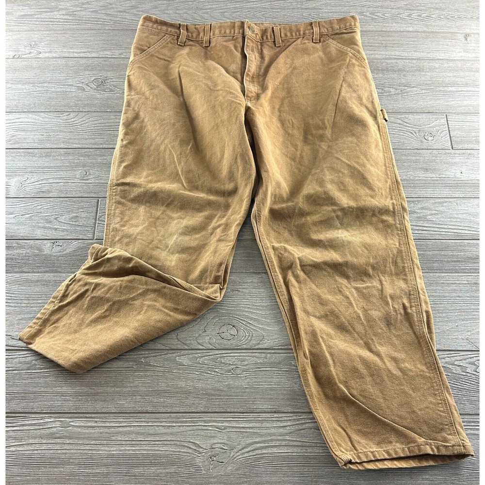 Carhartt Mens Carpenter Relaxed Fit Tan Beige Straight Leg Cargo Pants 40x28